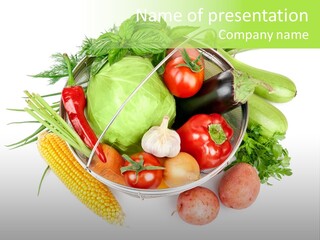 Potato Eggplant Fresh PowerPoint Template