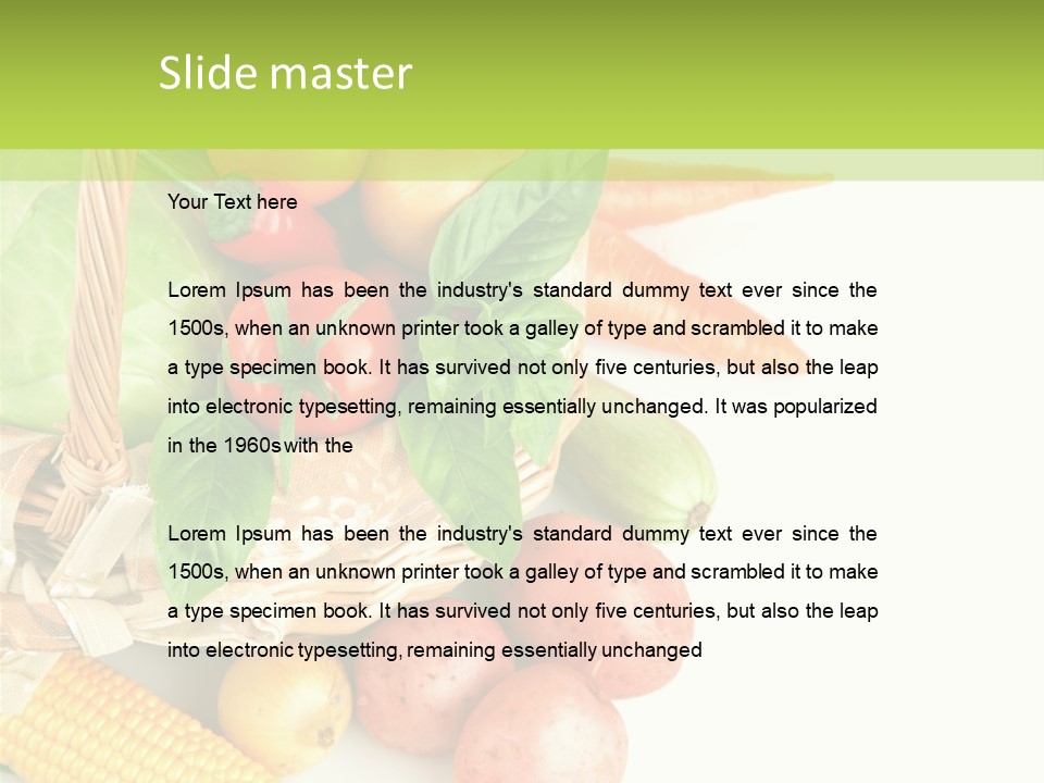 Potato Object White PowerPoint Template