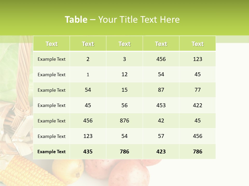 Potato Object White PowerPoint Template