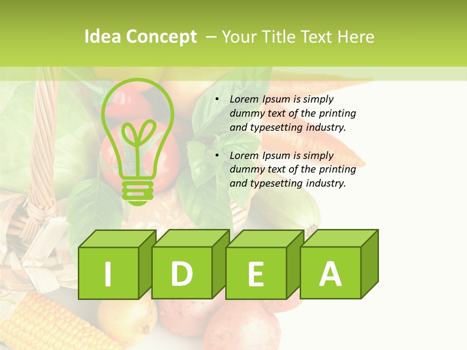 Potato Object White PowerPoint Template