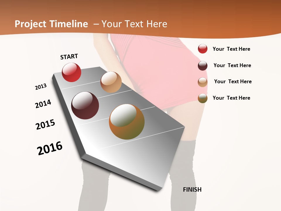 Graceful Hairstyle Hand PowerPoint Template