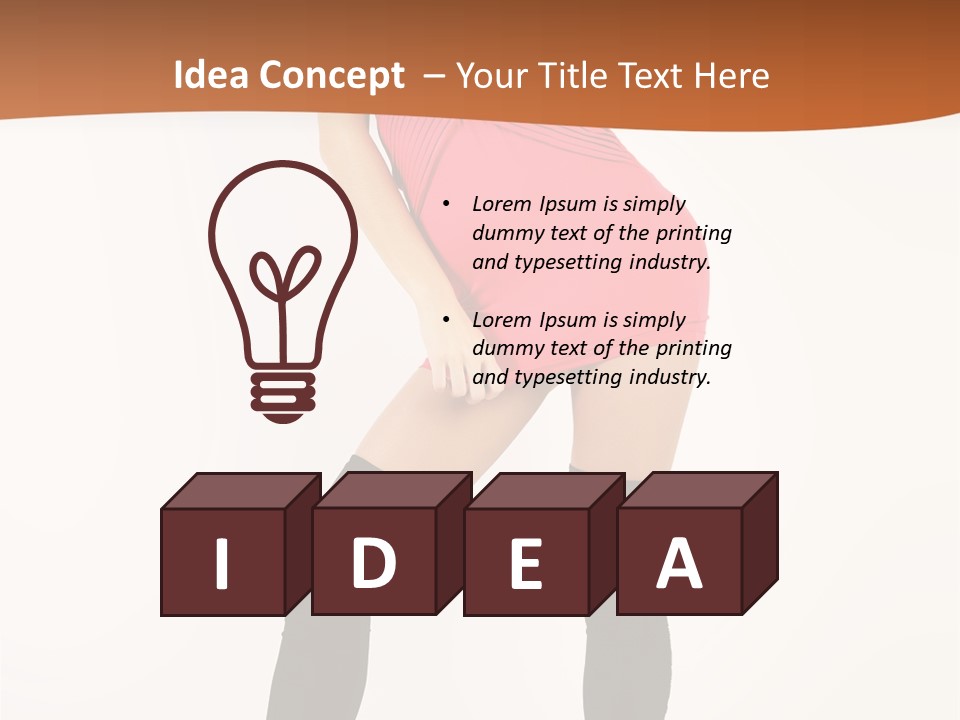 Graceful Hairstyle Hand PowerPoint Template