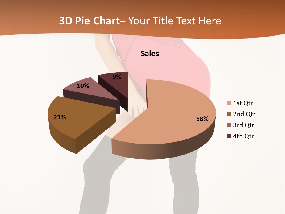 Graceful Hairstyle Hand PowerPoint Template