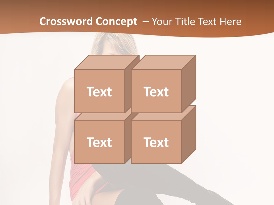 Lady One Hand PowerPoint Template