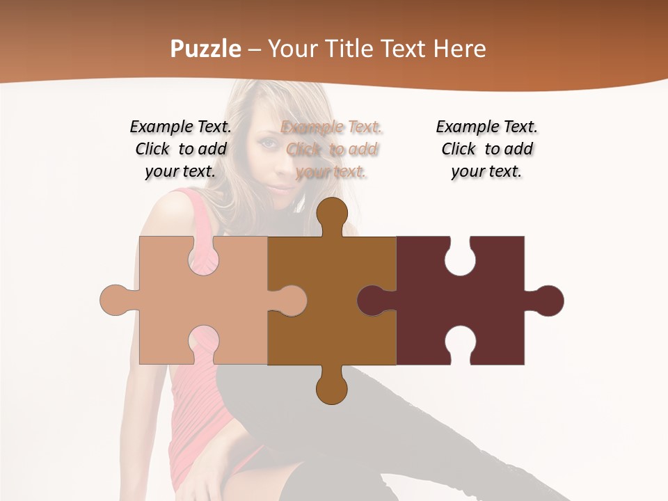 Lady One Hand PowerPoint Template