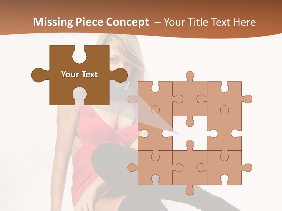 Lady One Hand PowerPoint Template