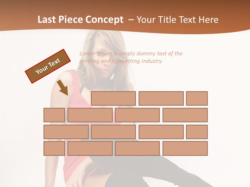 Lady One Hand PowerPoint Template
