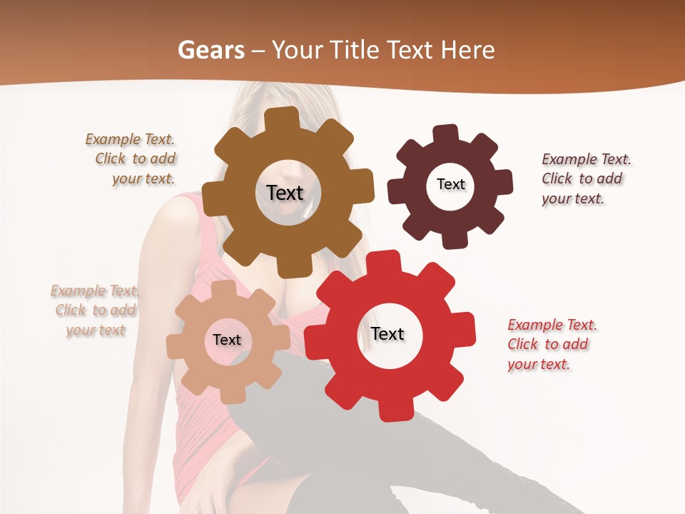 Lady One Hand PowerPoint Template