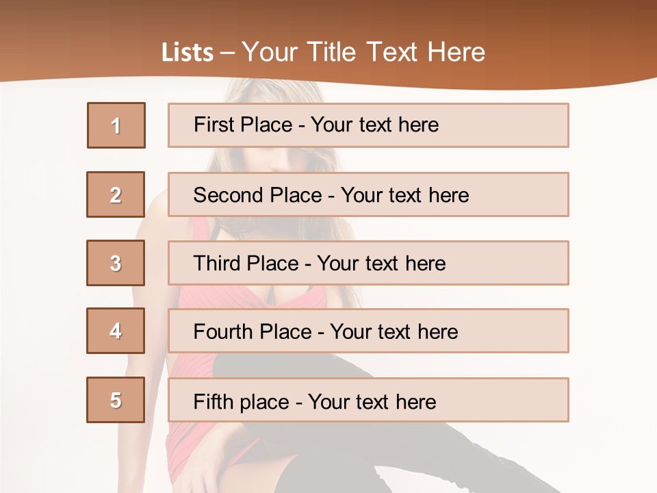 Lady One Hand PowerPoint Template