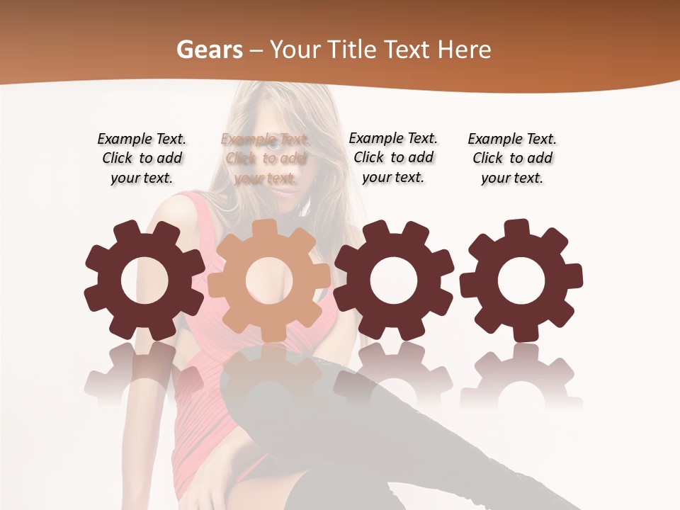 Lady One Hand PowerPoint Template