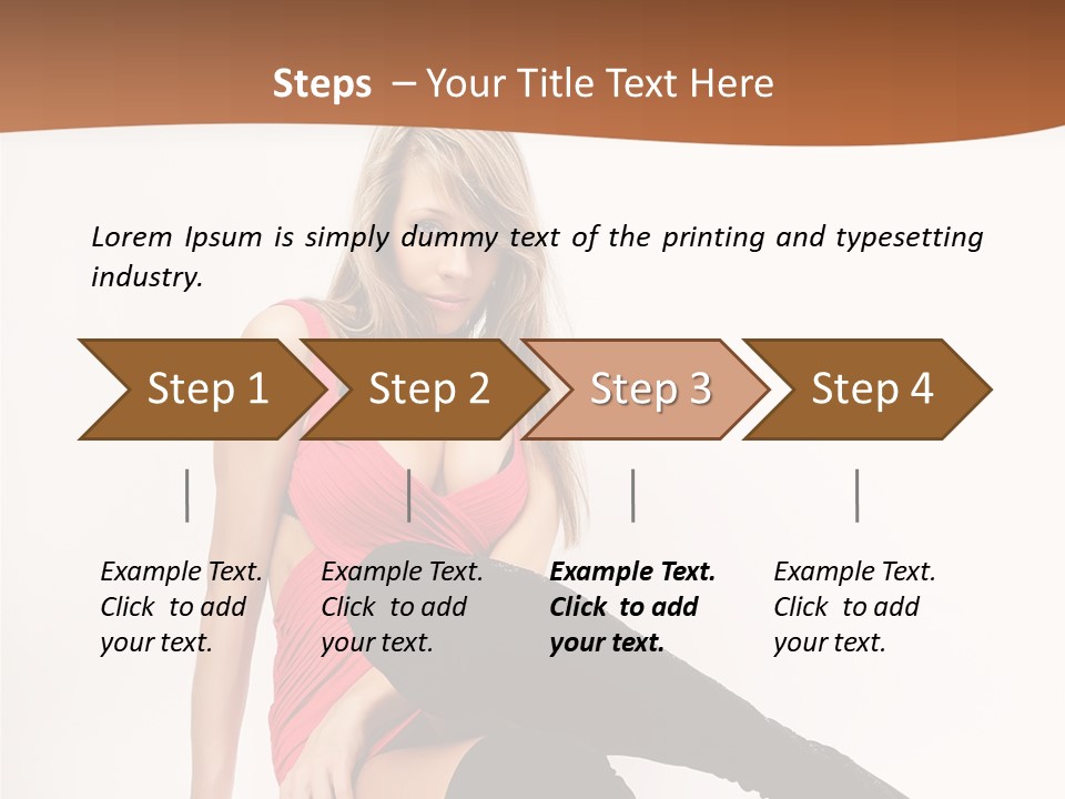 Lady One Hand PowerPoint Template
