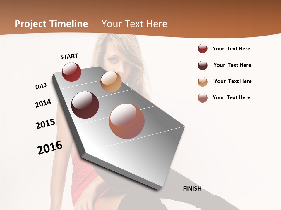 Lady One Hand PowerPoint Template