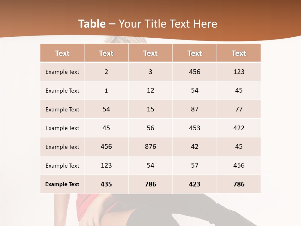 Lady One Hand PowerPoint Template