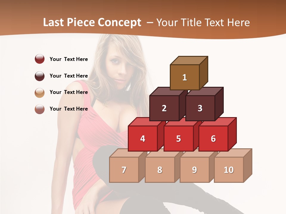Lady One Hand PowerPoint Template