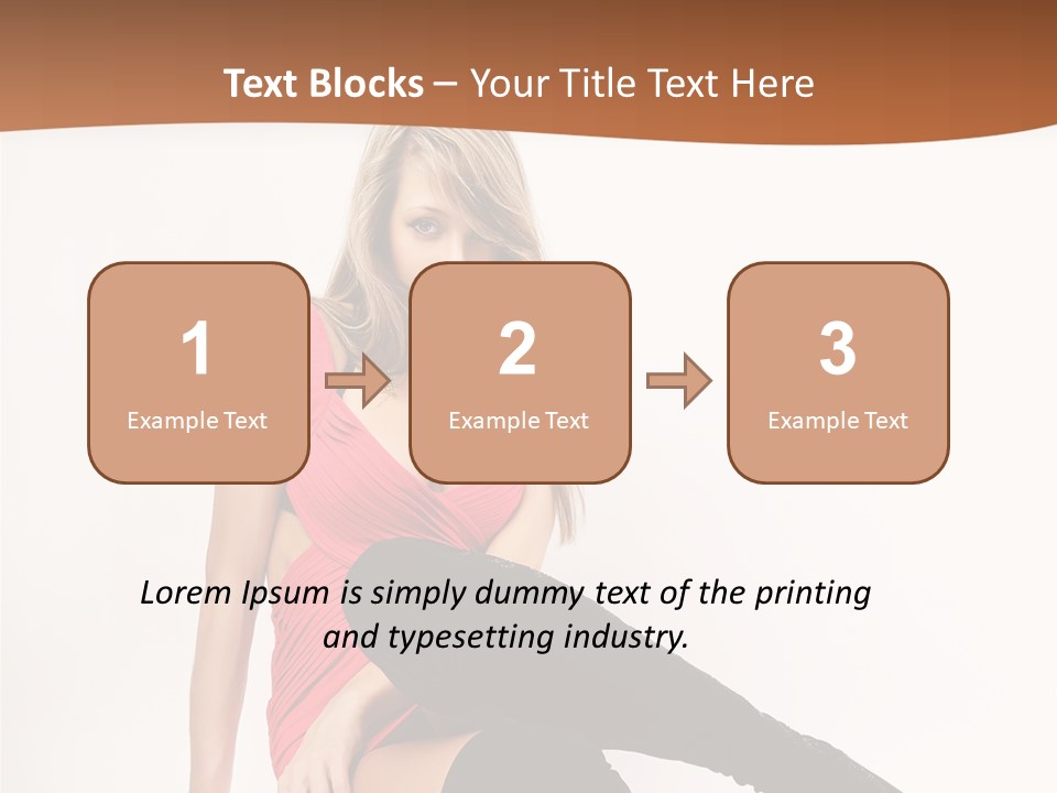 Lady One Hand PowerPoint Template
