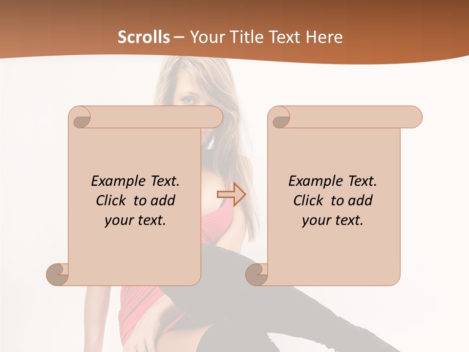 Lady One Hand PowerPoint Template