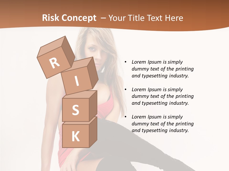 Lady One Hand PowerPoint Template