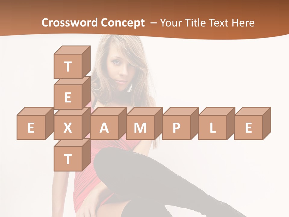 Lady One Hand PowerPoint Template