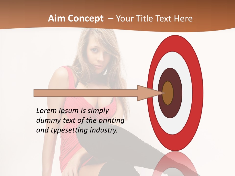 Lady One Hand PowerPoint Template