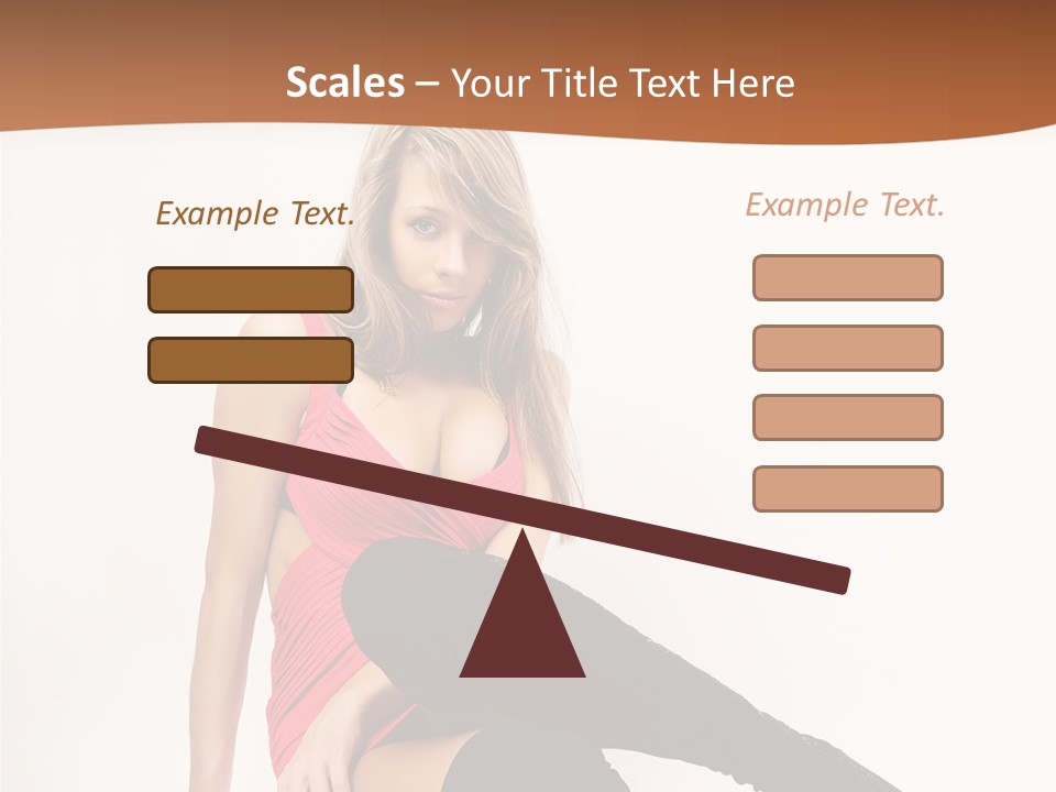 Lady One Hand PowerPoint Template