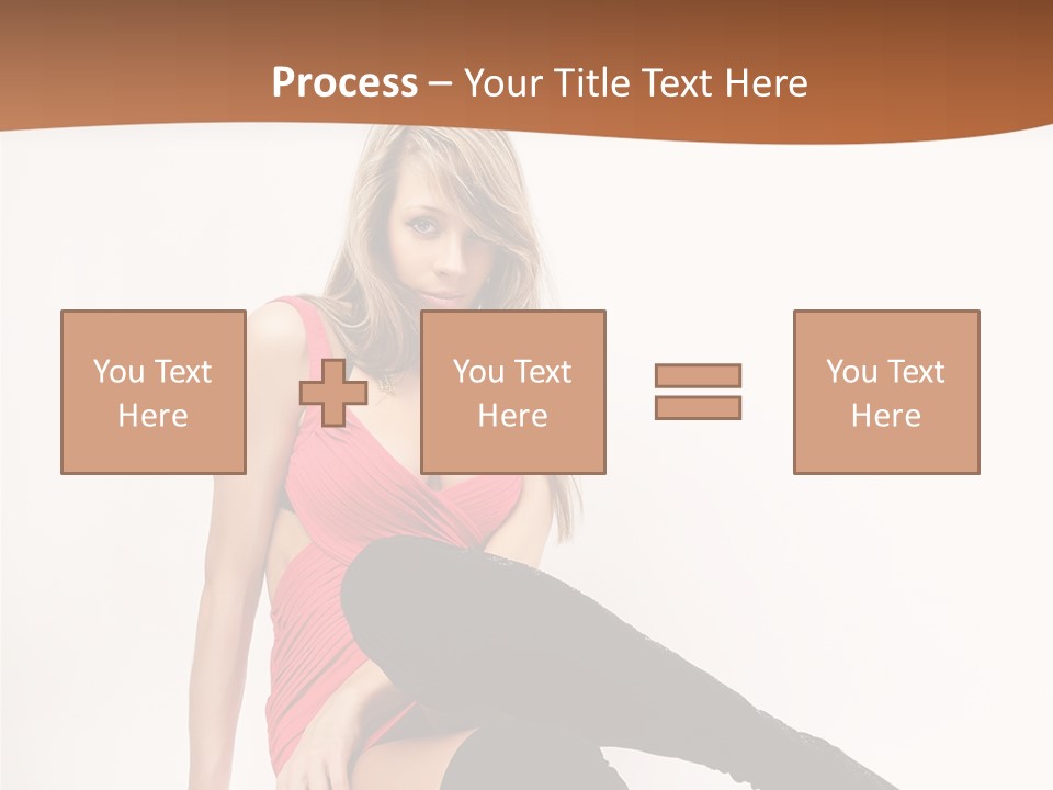 Lady One Hand PowerPoint Template