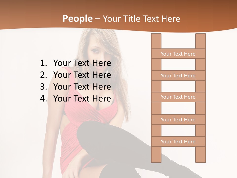Lady One Hand PowerPoint Template
