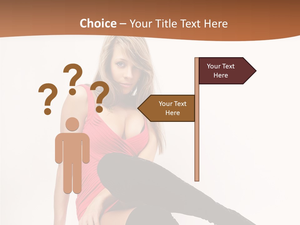 Lady One Hand PowerPoint Template