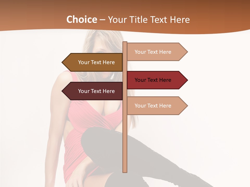 Lady One Hand PowerPoint Template