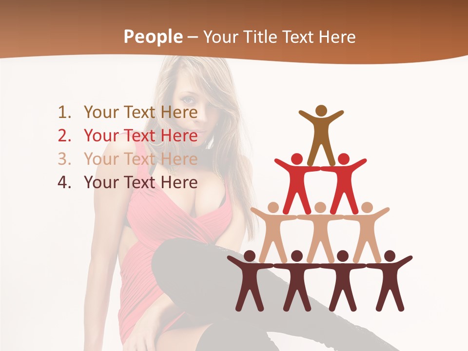Lady One Hand PowerPoint Template