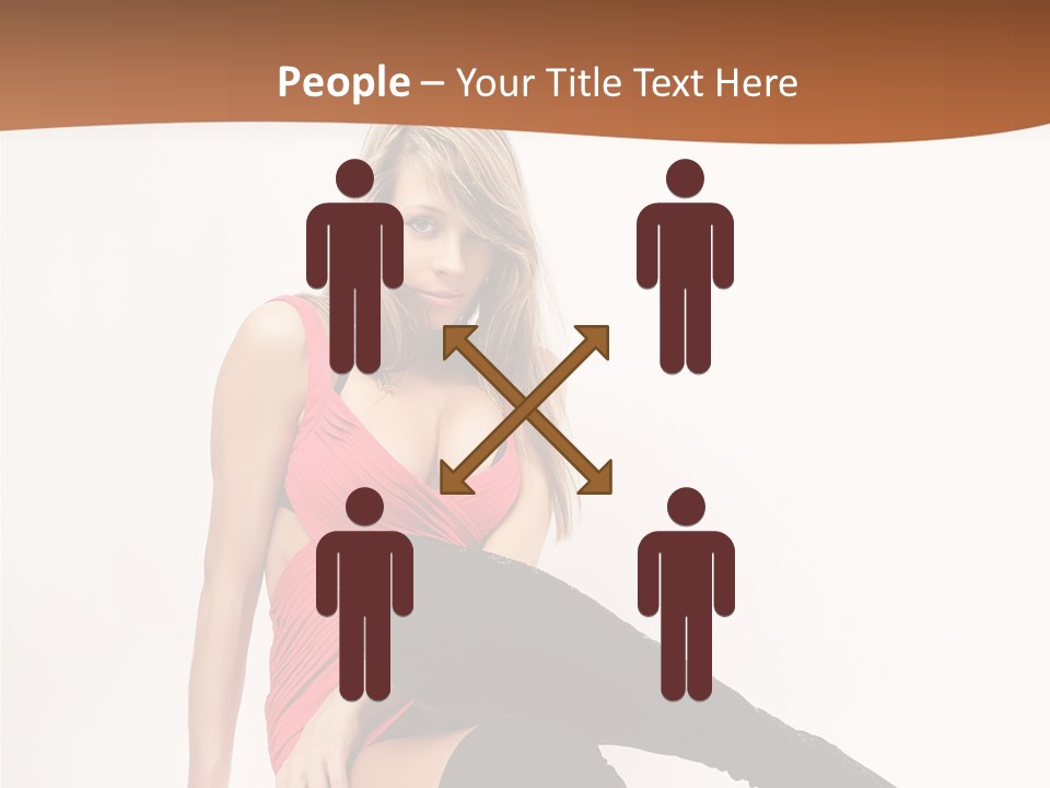 Lady One Hand PowerPoint Template