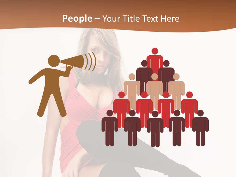Lady One Hand PowerPoint Template