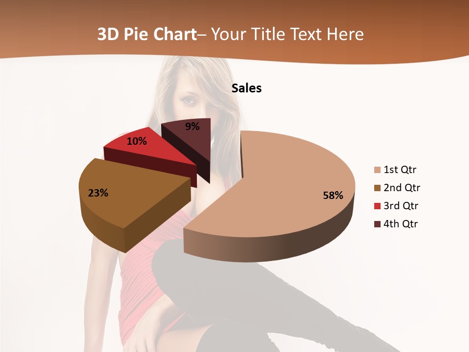 Lady One Hand PowerPoint Template
