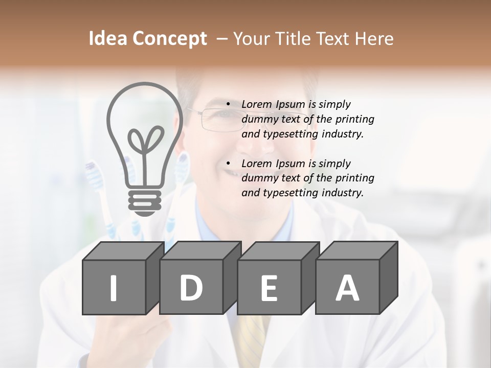 Health Brush Occupation PowerPoint Template