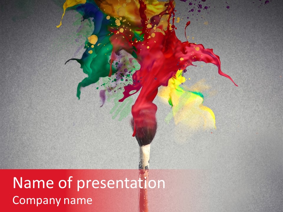 Stain Paint Artistic PowerPoint Template