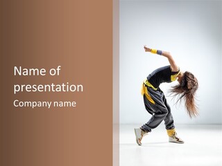 Aerobic Hip Hop Fitness PowerPoint Template