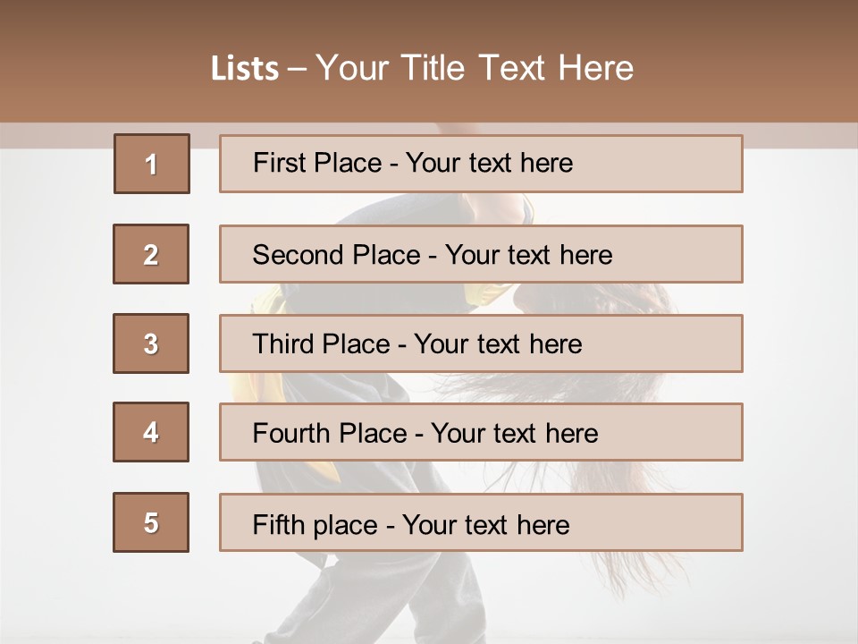 Aerobic Hip Hop Fitness PowerPoint Template