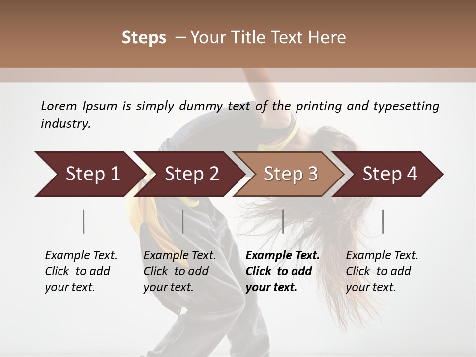 Aerobic Hip Hop Fitness PowerPoint Template