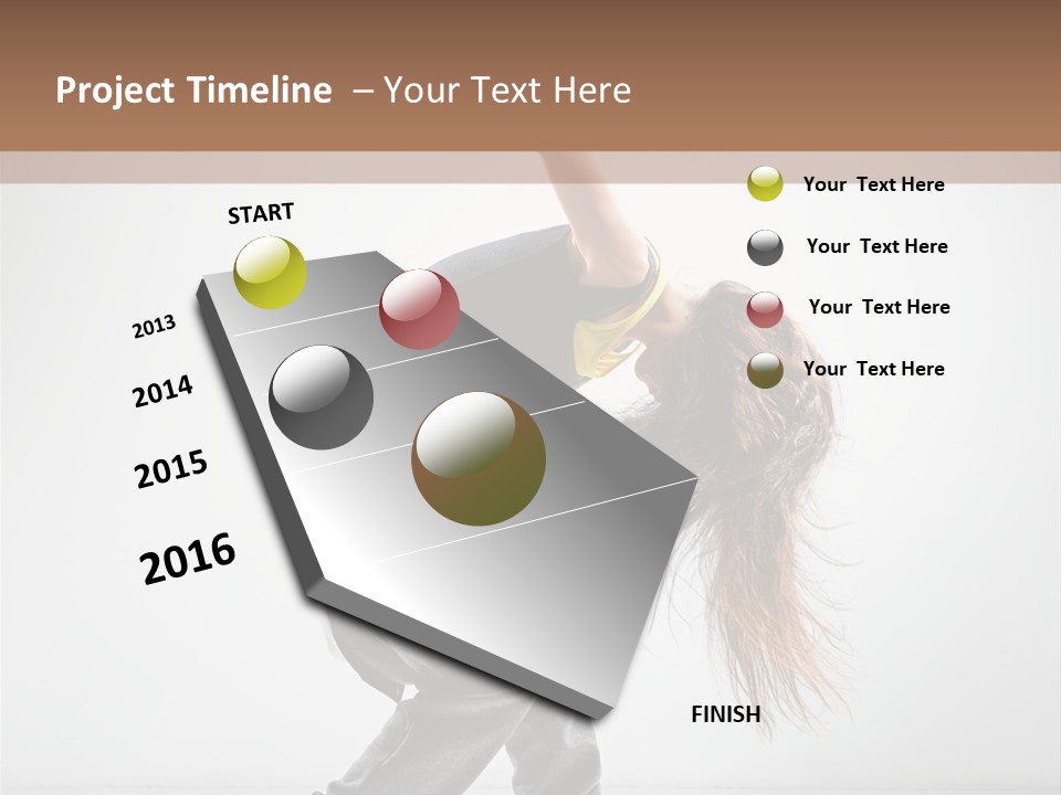 Aerobic Hip Hop Fitness PowerPoint Template