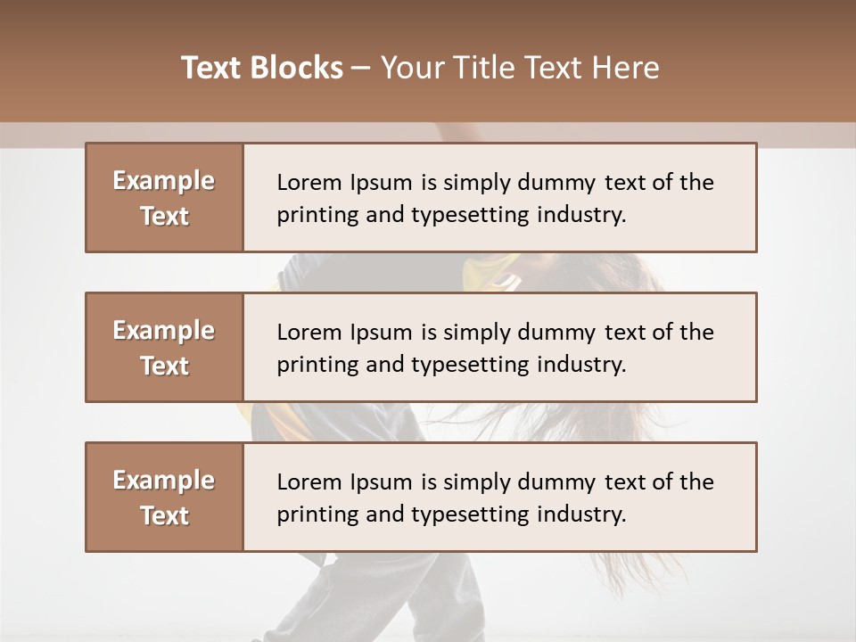 Aerobic Hip Hop Fitness PowerPoint Template