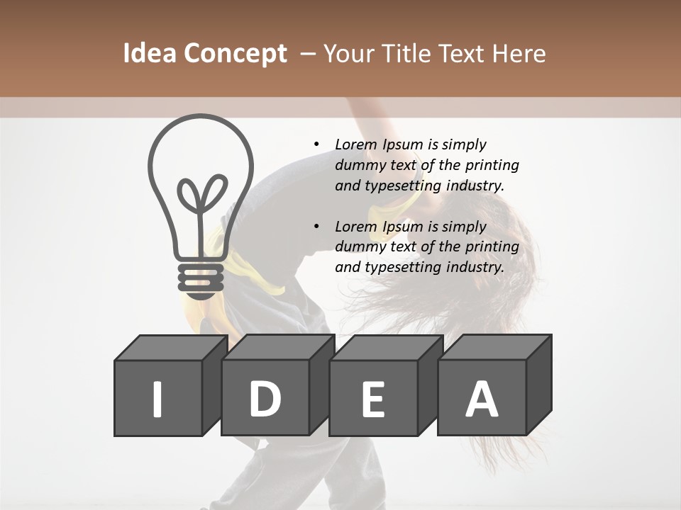 Aerobic Hip Hop Fitness PowerPoint Template