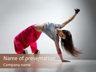 One Vertical Gymnastic PowerPoint Template