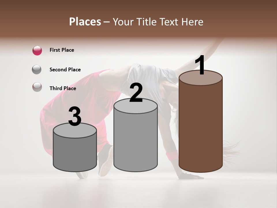 One Vertical Gymnastic PowerPoint Template