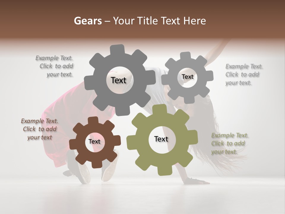 One Vertical Gymnastic PowerPoint Template