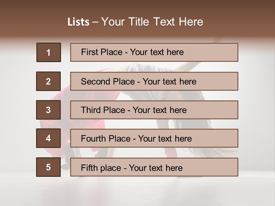 One Vertical Gymnastic PowerPoint Template