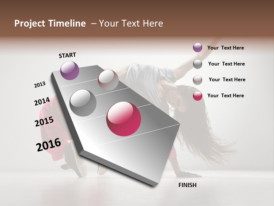 One Vertical Gymnastic PowerPoint Template