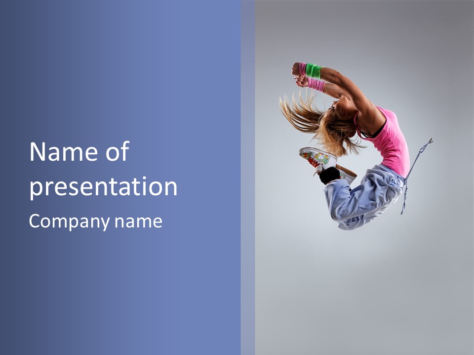 Gymnastic Flying Behaviour PowerPoint Template