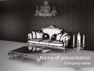 Curl Vintage Cushion PowerPoint Template