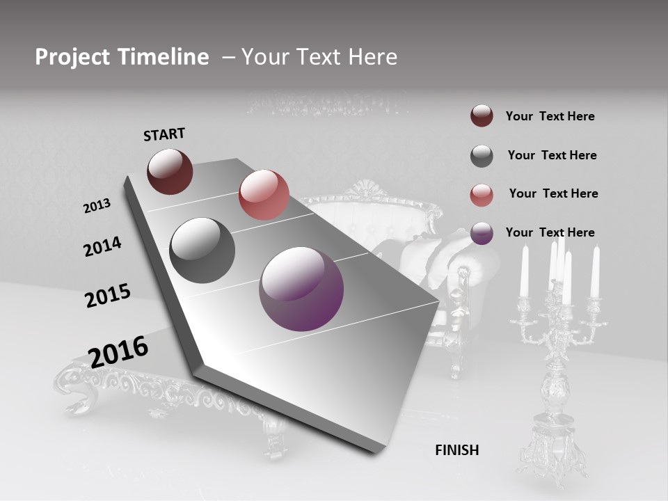 Curl Vintage Cushion PowerPoint Template