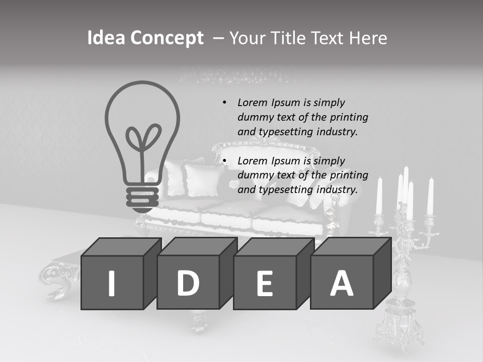 Curl Vintage Cushion PowerPoint Template