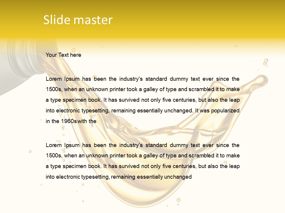 Lubricant Plastic Flowing PowerPoint Template